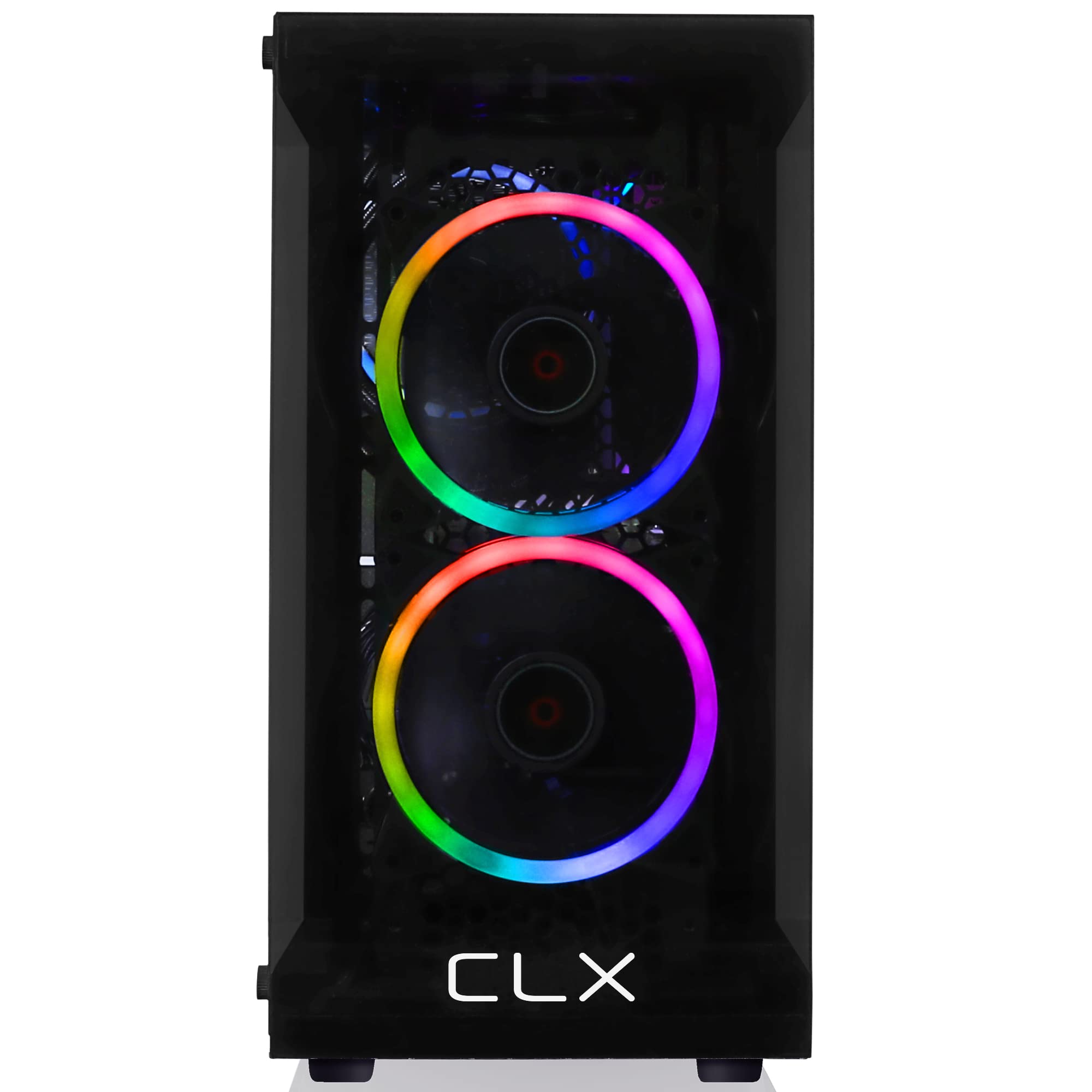 CLX Set Gaming Desktop - AMD Ryzen 7 5700X 3.4GHz 8-Core Processor, 16GB DDR4 Memory, GeForce RTX 3050 8GB GDDR6 Graphics, 500GB SSD, 2TB HDD, WiFi, Windows 11 Home 64-bit