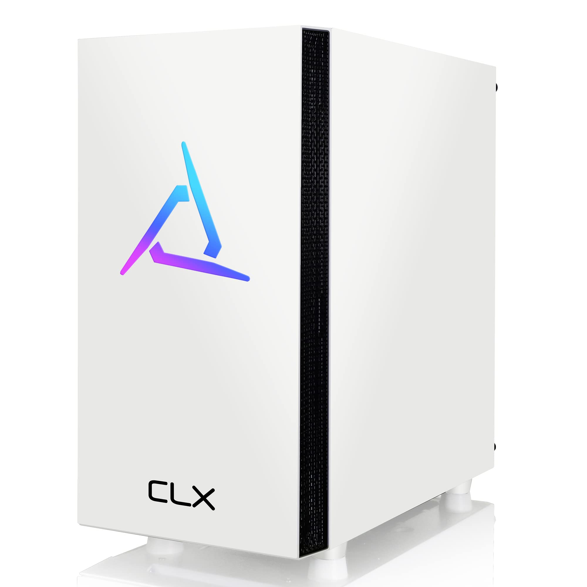 CLX Set Gaming PC - AMD Ryzen 5 5600 3.5GHz, Radeon RX 6400, 1TB NVMe M.2 SSD, 16GB DDR4 Black Memory, CPU air Cooler, WiFi, Windows 11 Home, White