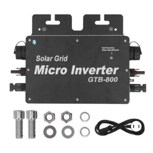 800w solar grid tie micro inverter, wifi control automatic identification power inverters dc to ac solar inverter 120v 230v(black us plug)