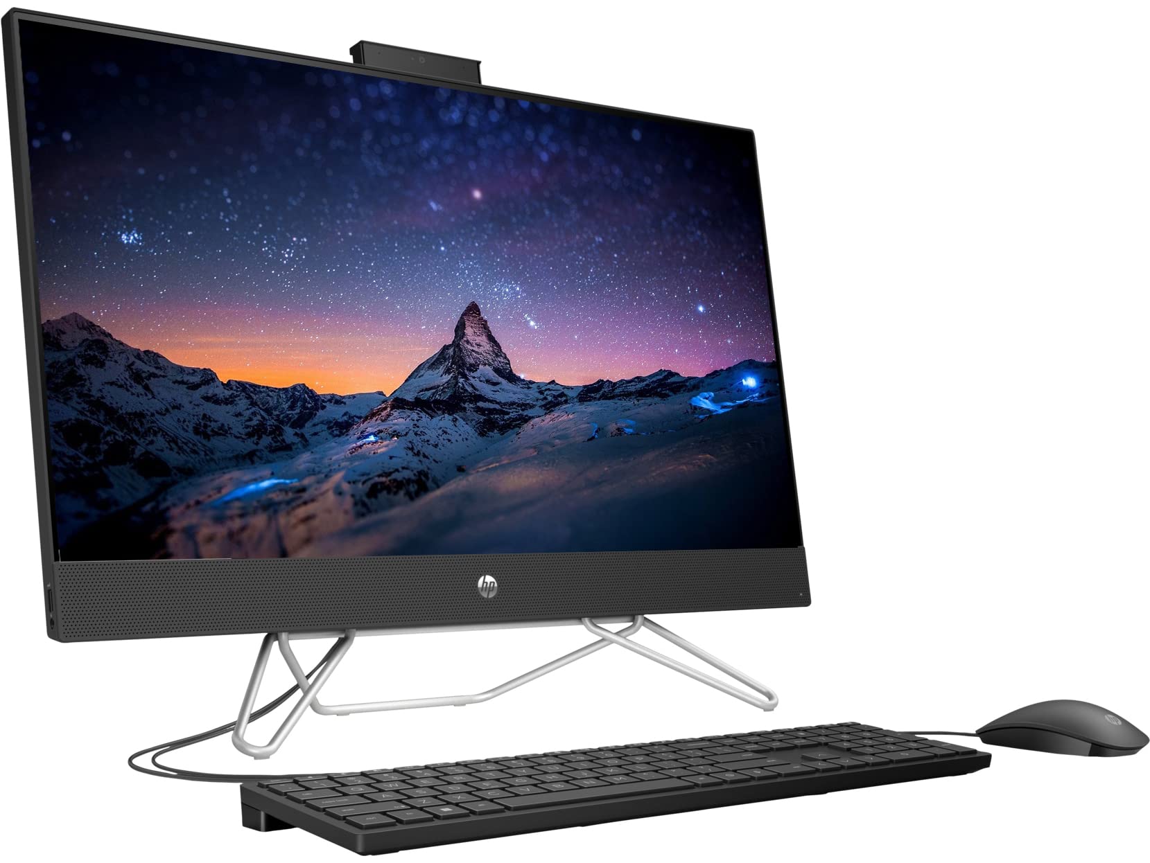 HP Newest All-in-One Desktop Computer, 27'' Full HD Display, AMD Ryzen 5 5500U Processor, 32GB RAM, 1TB SSD, Wi-Fi, HDMI, Webcam, Bluetooth, Windows 11 Home, Black