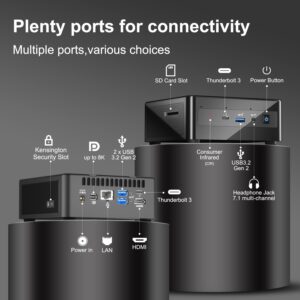 Latest Intel NUC11 Tiny Client Mini Desktop | Intel 4-Core i5-1135G7 | 16GB RAM 512GB SSD | Iris Xe Graphics | WiFi 6 | USB-C | HDMI | Mini-DP | RJ45 | Thunderbolt3 | Windows 10 Pro