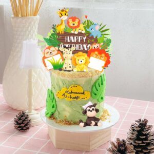 Jungle Safari Animal Cake Toppers Animals Cake Decorations for Jungle Safari Animals Theme Party Baby Showers Kid Birthday Party Supplies (Jungle Safari)