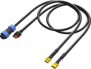 rv cable, 12v/25a aviation plug to xt60 cable & xt60 to spc45 (output) cable, compatible with portable power station