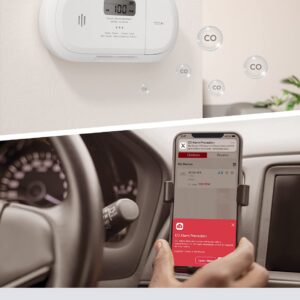 X-Sense Smart Carbon Monoxide Detector, Wi-Fi CO Detector, Real-Time Push Notifications via X-Sense Home Security App, Replaceable Battery, Optional 24/7 Professional Monitoring Service, XC04-WX