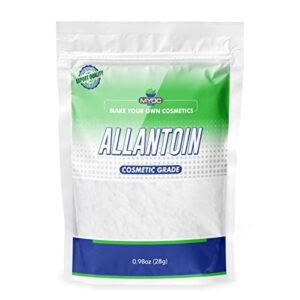 myoc allantoin powder for cosmetic, skin, allantoin powder bulk, diy powder for cream, gel, serum & lotion- cosmetic grade- 0.98 oz
