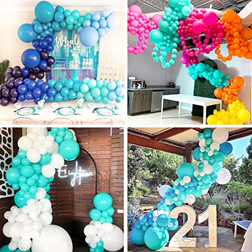 Teal Balloons, 106pcs Turquoise Balloon Garland Arch Kit Different Sizes 5 10 12 18 Inch Teal Blue Latex Balloons for Boys Girls Birthday Wedding Baby Shower Engagement Anniversary Party Decoration