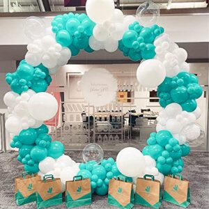 Teal Balloons, 106pcs Turquoise Balloon Garland Arch Kit Different Sizes 5 10 12 18 Inch Teal Blue Latex Balloons for Boys Girls Birthday Wedding Baby Shower Engagement Anniversary Party Decoration