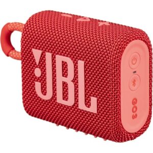 Boomph On-The-Go Kit: JBL Go 3 Portable Bluetooth Wireless Speaker, IP67 Waterproof and Dustproof Built-in Battery - Red