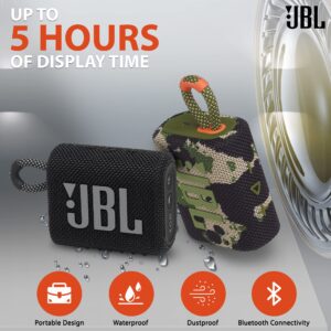 Boomph On-The-Go Kit: JBL Go 3 Portable Bluetooth Wireless Speaker, IP67 Waterproof and Dustproof Built-in Battery - Red