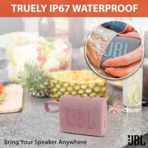 Boomph On-The-Go Kit: JBL Go 3 Portable Bluetooth Wireless Speaker, IP67 Waterproof and Dustproof Built-in Battery - Red