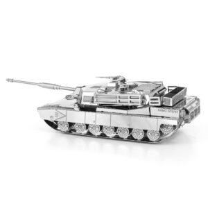 Metal Earth M1 Abrams Tank 3D Metal Model Kit Bundle with Tweezers Fascinations