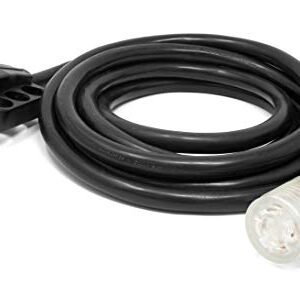 WEN PC1550 15 ft. 10-Gauge Transfer-Switch-Ready Generator Adapter Extension Cord, Black