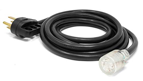 WEN PC1550 15 ft. 10-Gauge Transfer-Switch-Ready Generator Adapter Extension Cord, Black