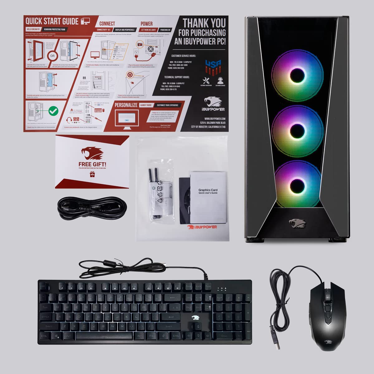 iBUYPOWER Pro Gaming PC Computer Desktop TraceMR 10007W11 (Intel i7-11700F 2.5GHz, GeForce RTX 3060 12GB, 16 GB DDR4 RAM, 500 GB NVMe SSD + 1 TB HDD, WiFi Ready, Windows 11 Home)