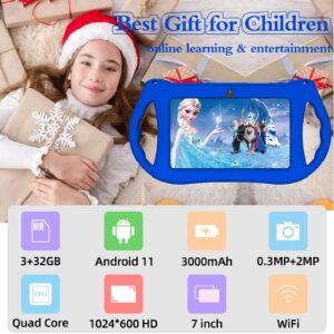 YOBANSE Kids Tablet, 7 inch Tablet for Kids 3GB RAM 32GB ROM, Android 11 Toddler Tablet with