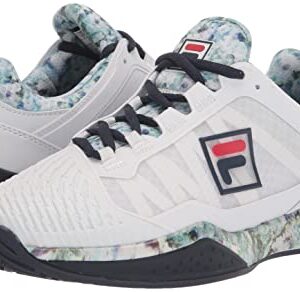 FILA Men's SPEEDSERVE Energized Sneaker, White Navy/Multi, 8