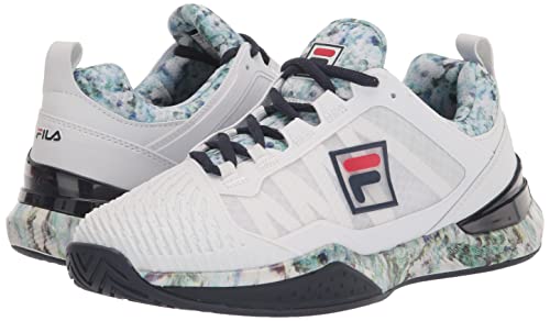 FILA Men's SPEEDSERVE Energized Sneaker, White Navy/Multi, 8