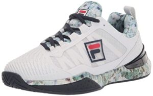 fila men's speedserve energized sneaker, white navy/multi, 8