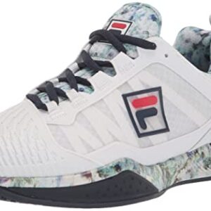 FILA Men's SPEEDSERVE Energized Sneaker, White Navy/Multi, 8