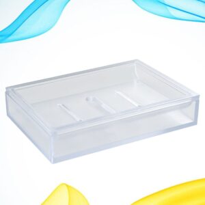 Cabilock 1pc soap Dish Plastic soap case soap Dispenser Dish soap Storage soap Holder Bathroom soap Drainer soap draining Dish Double Layer Holder 2 Tier Tray Detachable Drain Rack