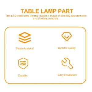 TEHAUX Replacement Knob 2 Pcs Rotary Led Desk Light Led Desk Lamp Led Dimmer Knob Accessories for Lamp Table Light Accessories Knob for Table Light Table Lamp Dimmer Promise Dimmers