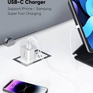 PowerLot USB C Charger, GaN III 35W Dual USB C Wall Charger, PPS Super Fast Charging Block with Foldable Plug for iPhone 15 14 13 12 11, Samsung S23 S22 S21, Pixel 7 6 Pro, MacBook Air, iPad, iWatch