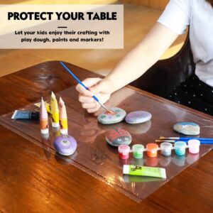 Clear Disposable Placemats, Sticky Transparent Table Mat Tray Cover Adhesive Placemats for Baby Toddler Kids Adults Schools Family Restaurant Airplane Tray Cover (100)