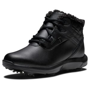 footjoy women's stormwalker golf shoe, black/black, 9