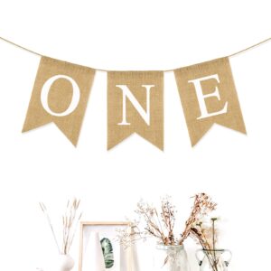 lifulandian banner for nursery decor first birthday party rustic theme decoration for boy or girl，1st birthday party supplies high chair banner birthday banner for boy girl party