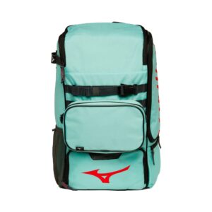 mizuno utility backpack, teal/coral