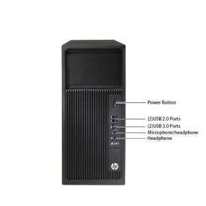 HP Tower Computers PC Workstation Z240,i5 Desktop,8GB Ram,256GB SSD + 2TB HDD,AX210 Built-in WiFi 6E,Windows 10,HDMI,DVI,DP,DVD,NVIDIA GT 1030 2GB,Wireless K&M +TJJ PAD (Renewed)