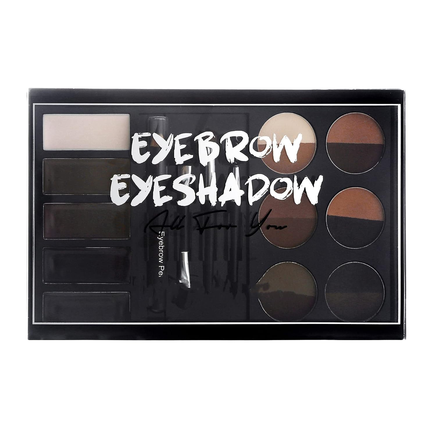 MAEPEOR Eye Brow Kit 25 Piece Waterproof Eyebrow Palette Set 12 Colors Eyebrow Powder 5 Colors Brow Wax 4 Eyebrow Stencils 3 Brushes 1 Eyebrow Pencil for Novice and Professional (25 Piece Set)