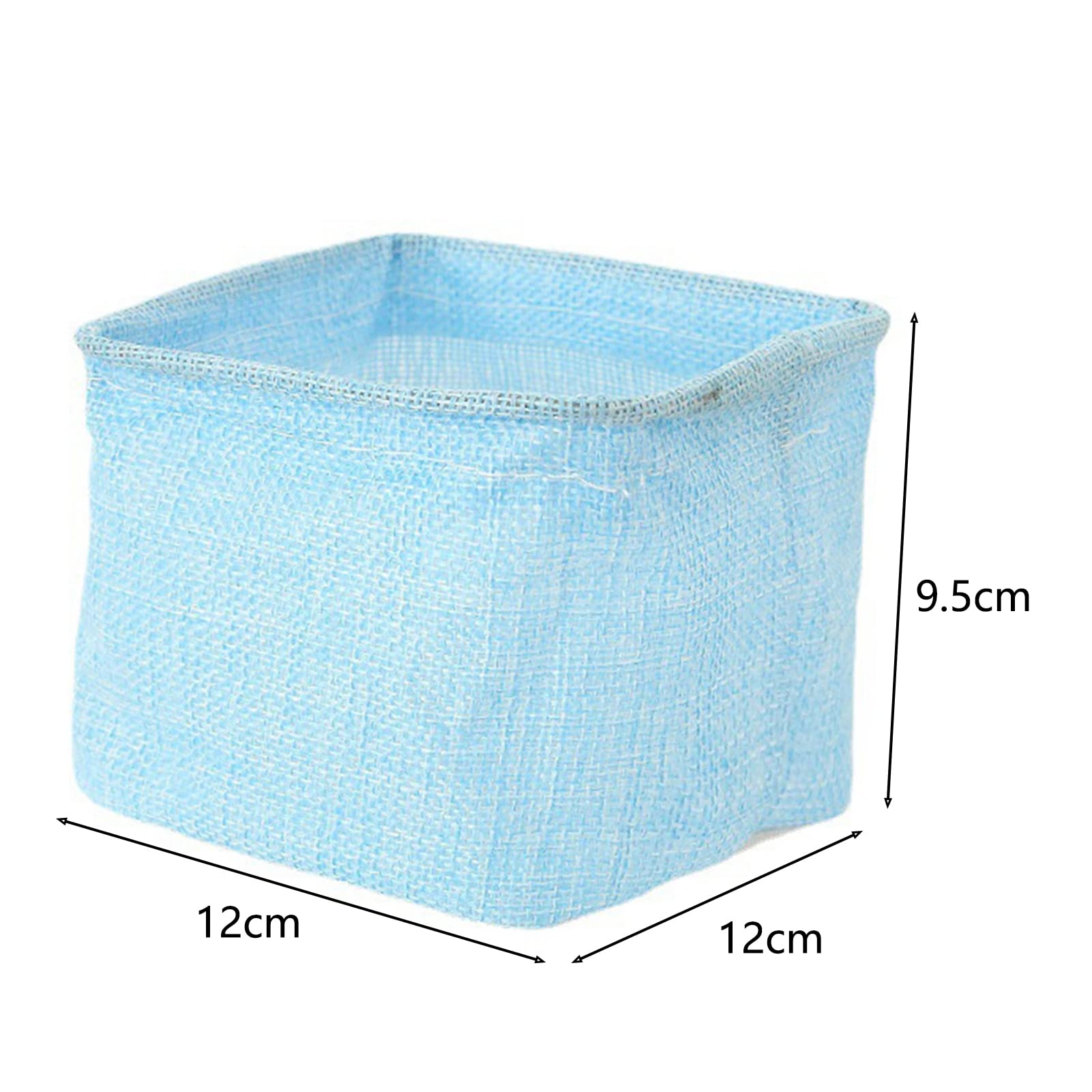 Cosmetic Basket Durable Item Storage Vintage Rattan Organizer Bag Blue