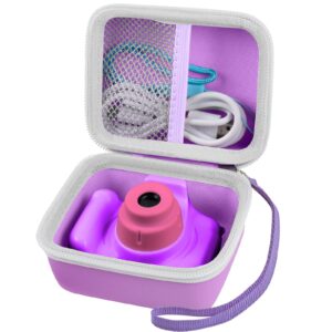 ankhoh camera case for seckton/for desuccus/for prograce/for rindol/for gktz/for dylanto/for gposy/for ozmi kids digital camera, kid camcorder storage box cable accessory-bag only, light purple