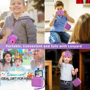 ANKHOH Camera Case for Seckton/for Desuccus/for PROGRACE/for Rindol/for GKTZ/for Dylanto/for GPOSY/for OZMI Kids Digital Camera, Kid Camcorder Storage Box Cable Accessory-Bag Only, Light Purple