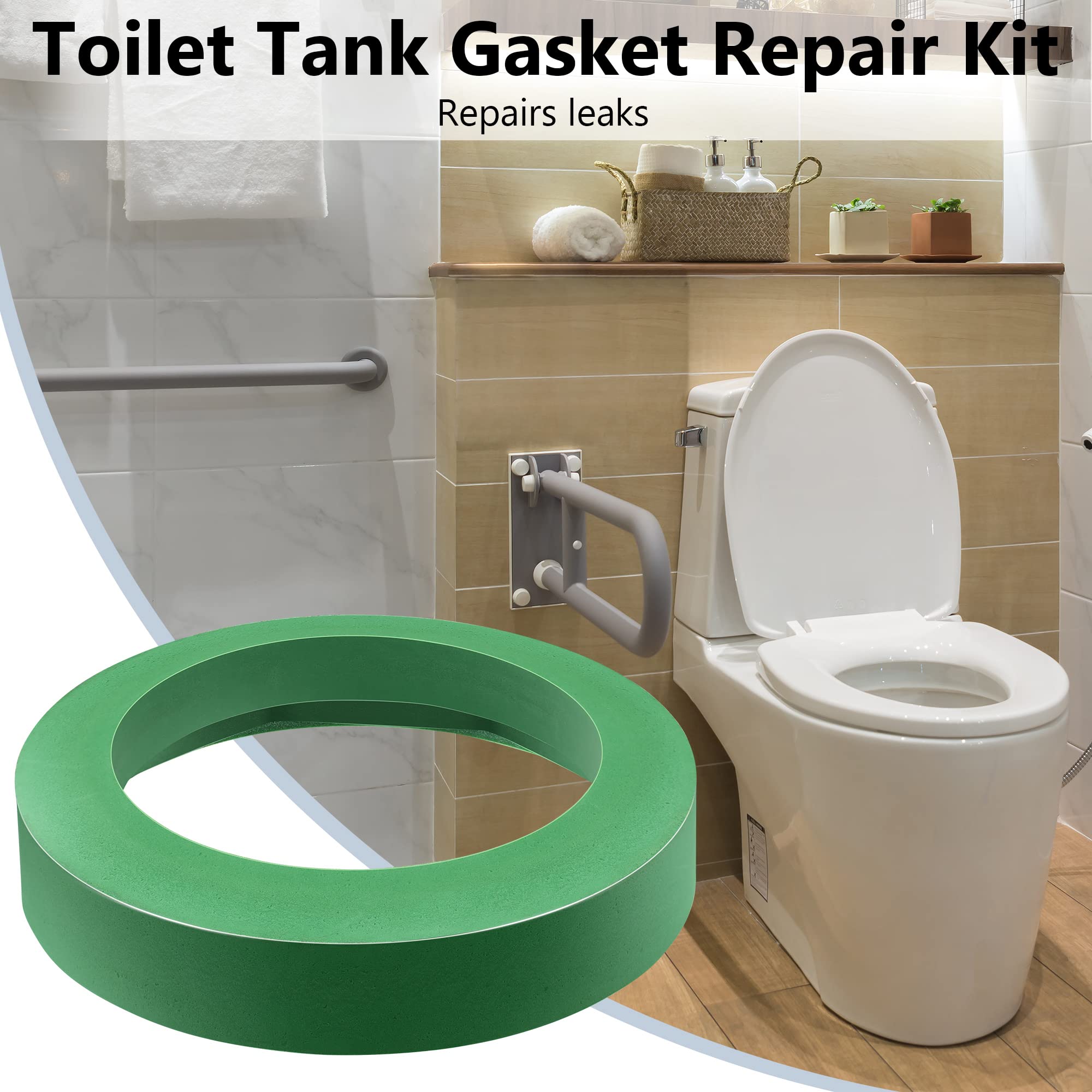 Ceoighe 3'' Toilet Tank Parts Replacement Kit, Compatible with American Standard AS738756-0070A Champion 4 Toilet Tank to Bowl Gasket, Toilet Parts Kit for Most 3inch Flush Valve Opening Tanks