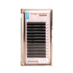 the lash supply yy hybrid eyelash extension professional supplies, c/d curl, 9-15mm length, 0.07 thickness, matte black fake eye lashes, soft and lightweight lashes mixed pack