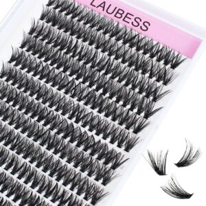 individual lashes 14-18mm 240pcs cluster lashes natural look mixed tray diy eyelash extension volume lash clusters eyelashes long individual lash extensions (40d-0.07d-14-18mm)