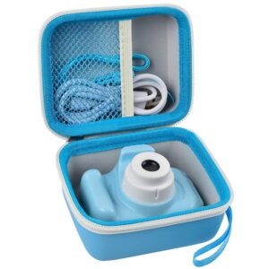 gwcase camera case compatible with seckton for goopow for desuccus for rindol for vatenic for rikum for gktz kid toy video camera. kids digital cameras carrying holder container (box only)-light blue