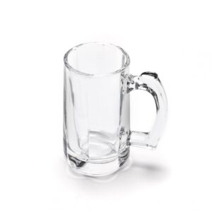 TUSAPAM Heavy Beer Mugs Set, 12.5oz Glass Mugs With Handle, Beer Glasses For Freezer, 370ml Beer Drinking Glasses, Traditional Stein For Bar, Alcohol, Beverages,Coffee, Teas, Set of 4