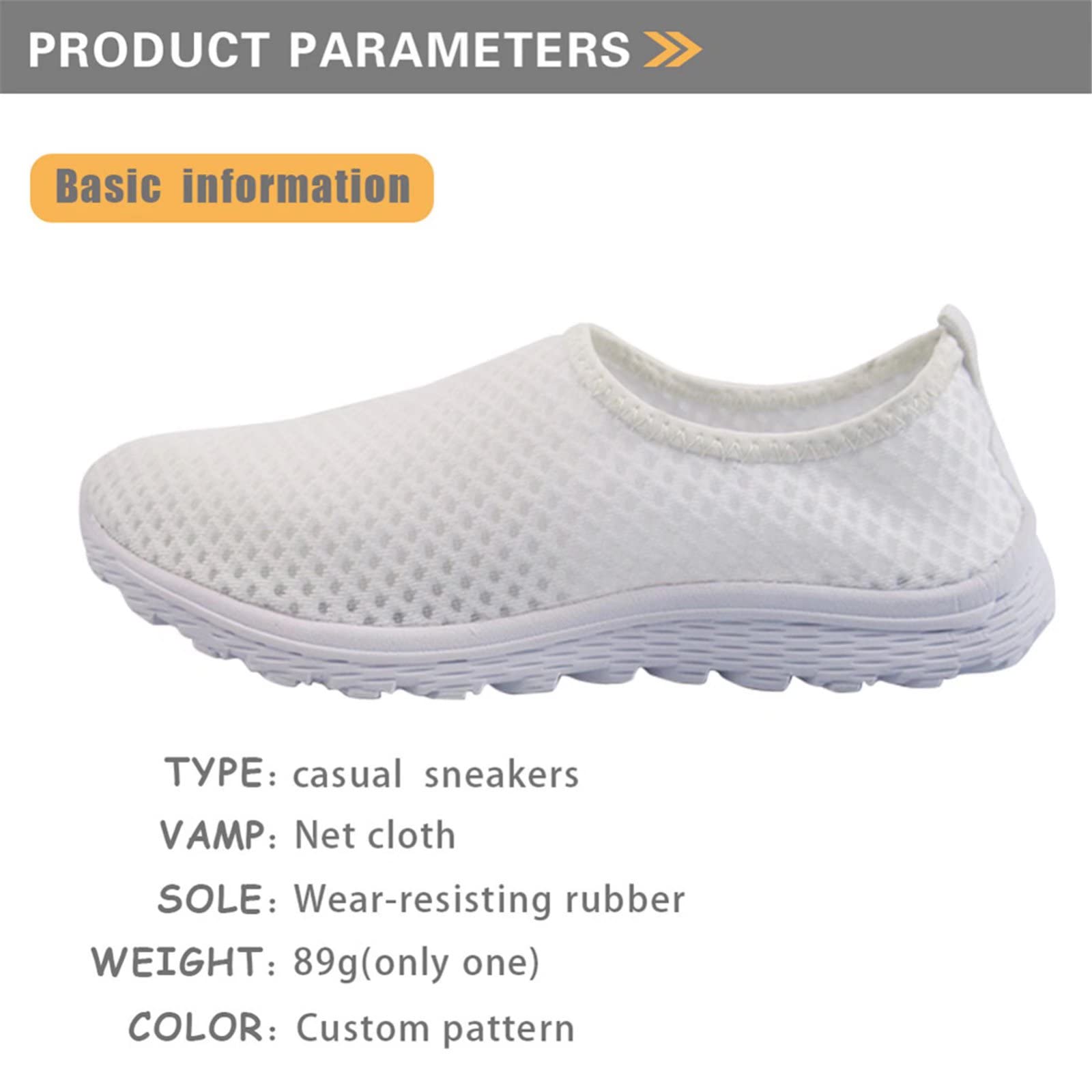 Forchrinse Red White Dog Paw Print Women’s Mesh Slip on Walking Shoes Men’s Running Sneakers Lightweight for Causal Work Gym