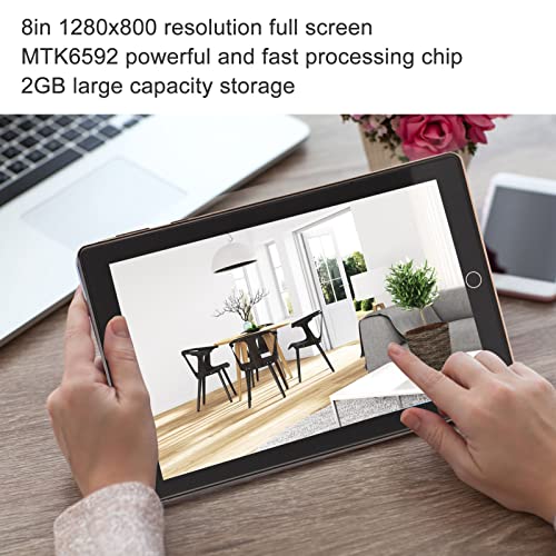 4G LTE Calling Tablet 8 inch 1280x800 IPS FHD Display, 2GB RAM 32GB Storage, Quad Core Processor, Dual SIM/Dual Camera/WiFi/Bluetooth, for Android5.1 Tablet PC(Rose Gold)