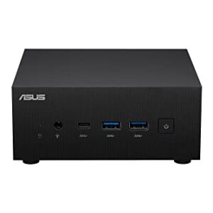 ASUS ExpertCenter PN52 Mini PC Barebone with AMD 8-Core R7-5800H, Quad-4K displays, 7 x USB, up to 64GB DDR4 RAM, Triple Storage Design, WiFi 6E, Bluetooth, USB-C with VESA Mount,Black