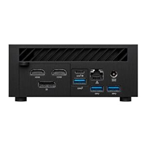 ASUS ExpertCenter PN52 Mini PC Barebone with AMD 8-Core R7-5800H, Quad-4K displays, 7 x USB, up to 64GB DDR4 RAM, Triple Storage Design, WiFi 6E, Bluetooth, USB-C with VESA Mount,Black