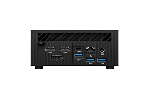 ASUS ExpertCenter PN52 Mini PC Barebone with AMD 8-Core R7-5800H, Quad-4K displays, 7 x USB, up to 64GB DDR4 RAM, Triple Storage Design, WiFi 6E, Bluetooth, USB-C with VESA Mount,Black