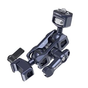 smallrig articulating magic arm with nato clamp and 1/4"-20 screw (with retractable pins), 360 degree rotation, max load of 12 ib magic arm for field monitor, camera and lights 3875