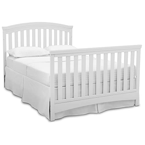 Delta Children Emerson 4-in-1 Convertible Crib - Greenguard Gold Certified, Bianca White