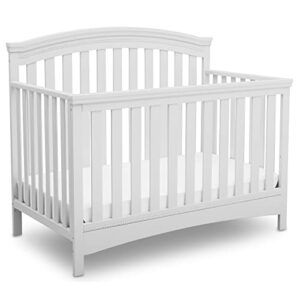 delta children emerson 4-in-1 convertible crib - greenguard gold certified, bianca white