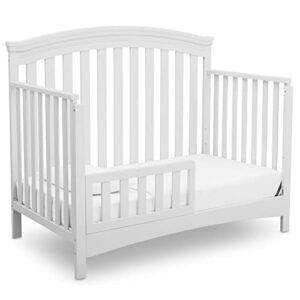 Delta Children Emerson 4-in-1 Convertible Crib - Greenguard Gold Certified, Bianca White