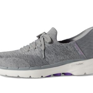 Skechers Women's Hands Free Slip-Ins Go Walk 6-Lovely Day Sneaker, Gray/Lavender, 9